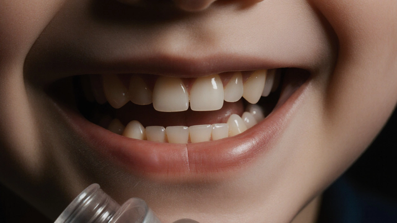 Bílá skvrna u dítěte s lahví sladkého nápoje jako rizikový faktor.