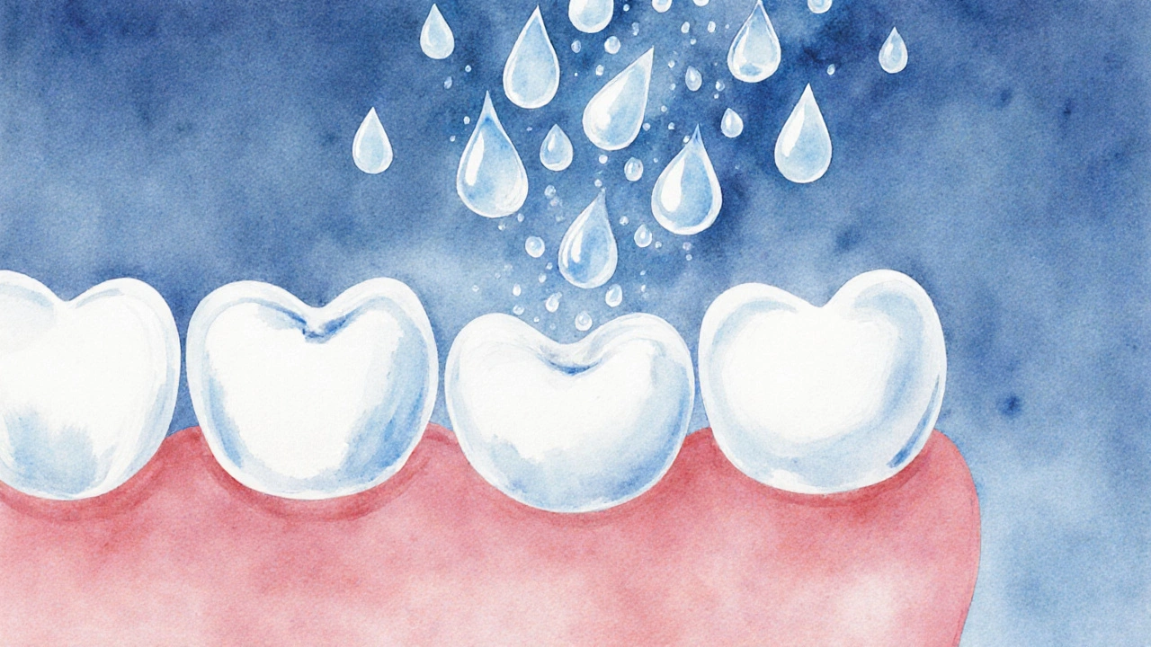 Sliny obnovují minerály v zubní skloňe a zastavují kaz.