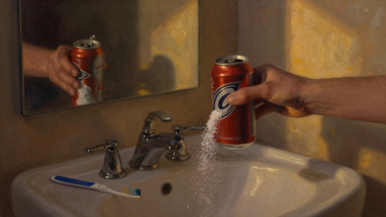 Večerní nápoj s cukrem a nečištěné zuby v koupelně