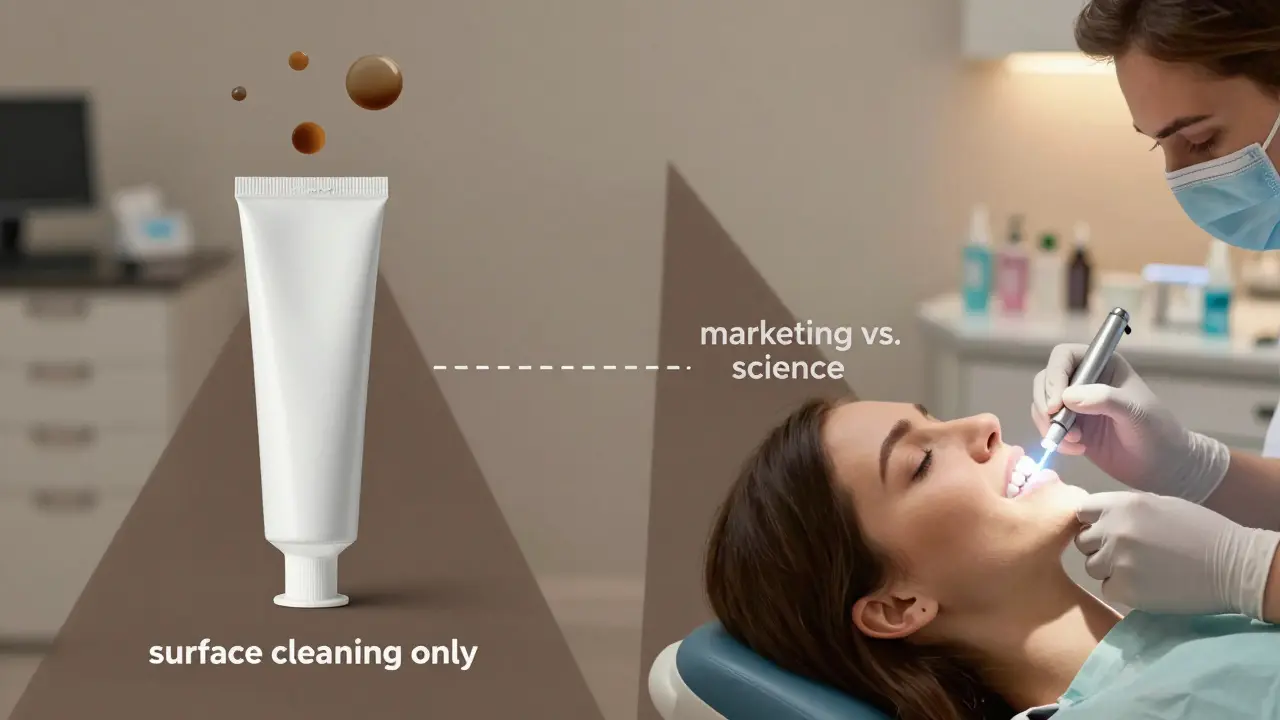 Dvě cesty k bělení zubů: domácí pasta vs. profesionální léčba u zubaře.