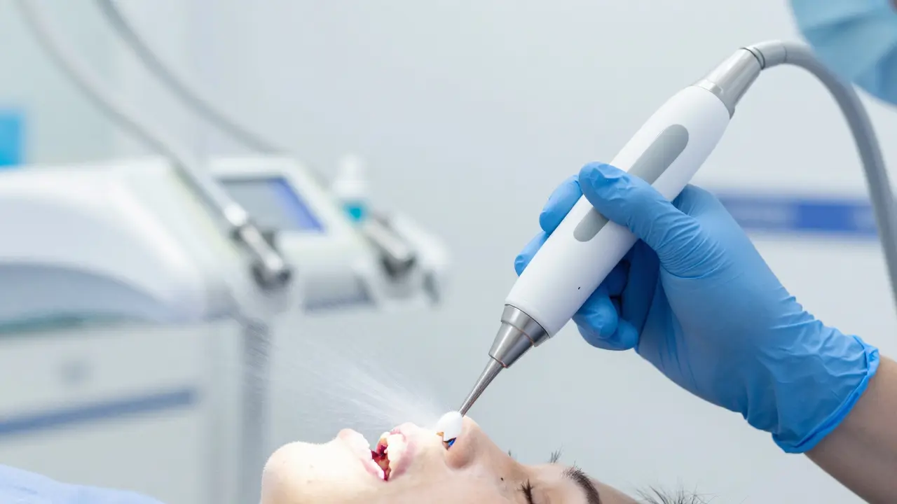 Profesionální čištění zubů pomocí ultrazvuku a AirFlow