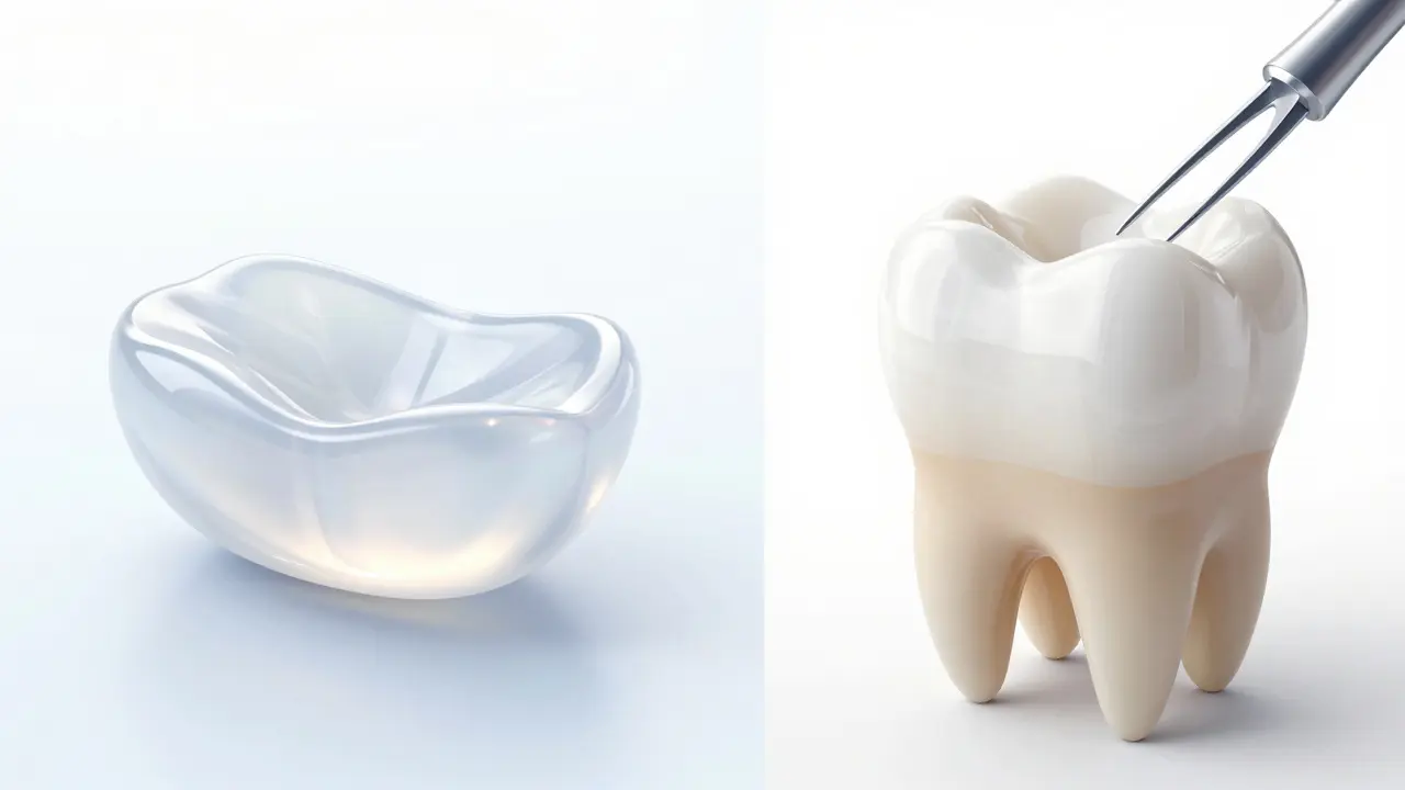 Srovnání porcelánových a kompozitových destiček na zubech